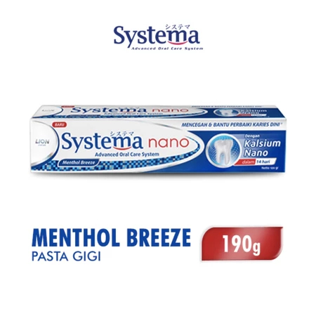 Systema Nano Menthol Breeze Kalsium 190g Pasta Gigi Systema Odol Systema