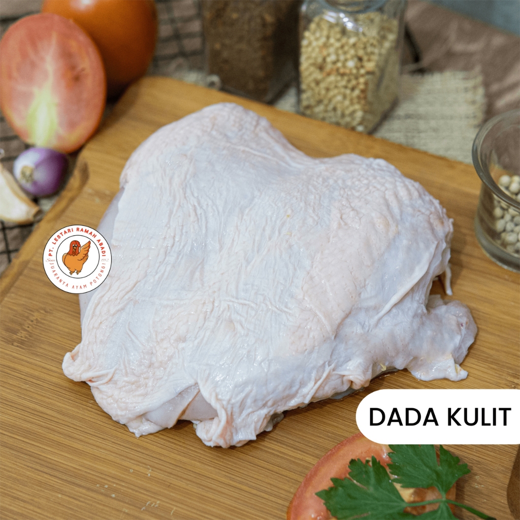 

Boneless Dada Ayam Kulit / Dada Ayam Fillet Dengan Kulit 1Kg Premium Pack Frozen Kemasan Vacuum Seal