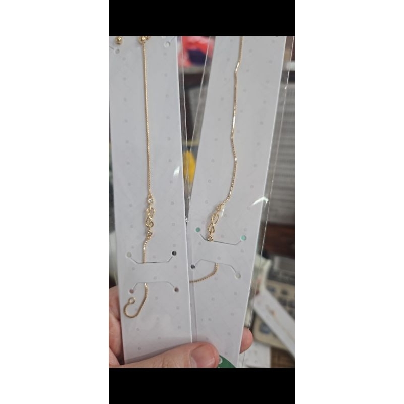Gelang rantai infinity HWT kupu butterfly emas asli 375 37,5% kado cewek pacar istri