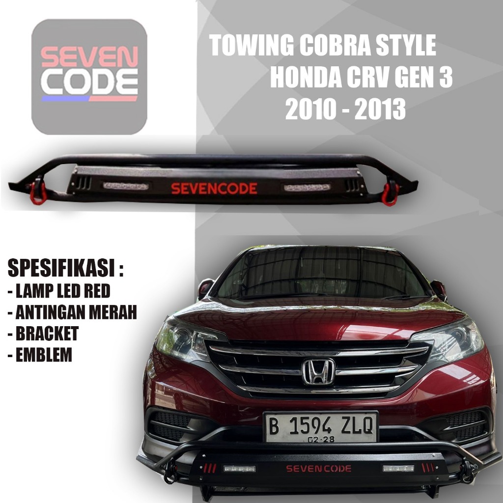 TANDUK DEPAN CRV GEN 3 2010 - 2013 / PENGAMAN BUMPER DEPAN HONDA CRV GEN 3