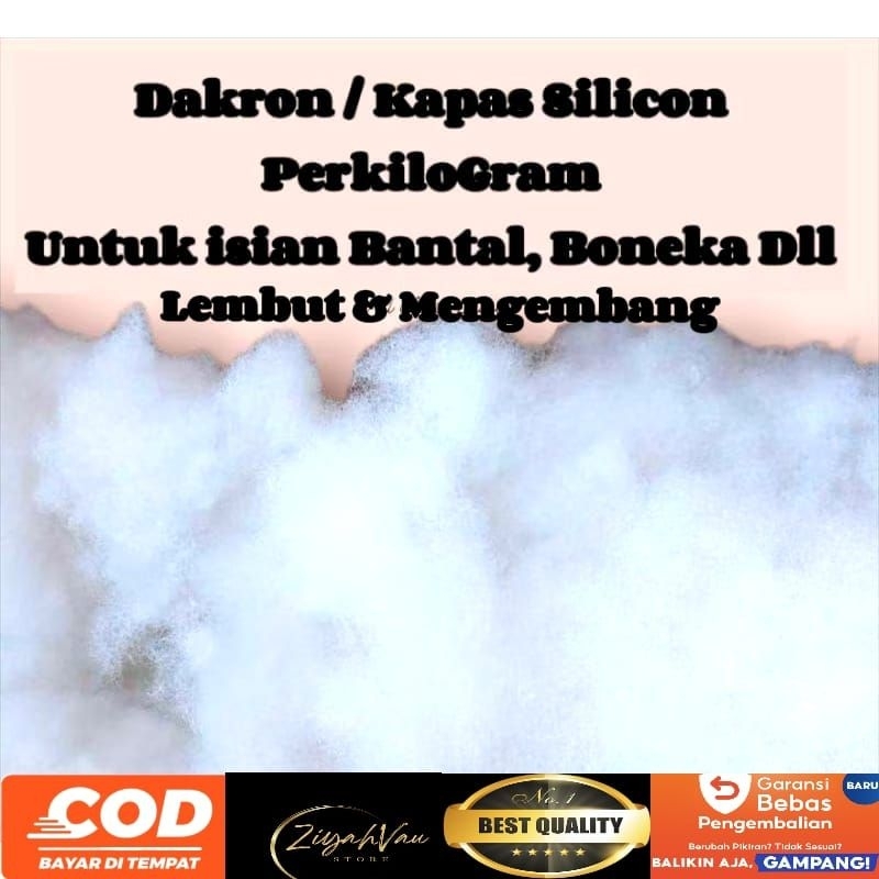 Termurah Dakron / Silikon kiloan untuk isian bantal, boneka, dekorasi dll