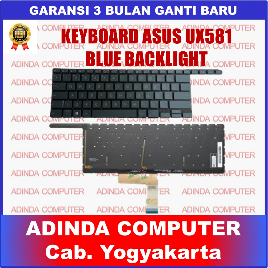 Keyboard Asus Zenbook Pro Duo 15 UX581 UX581F UX581G UX581GV UX581GV-XB74T Blue Backlight