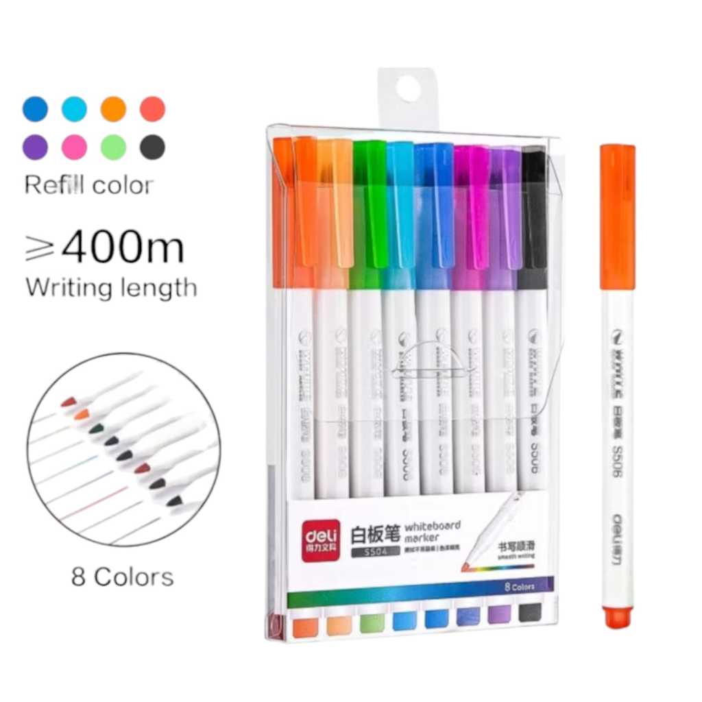 

DELI - S504 spidol ajaib isi 8 warna graffiti / Magic Floating Marker , hasil gambar mudah dihapus