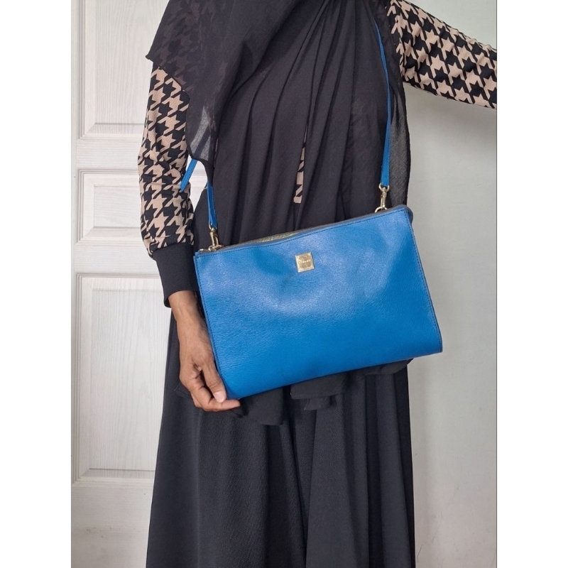 sisley sling bag biru elektrik preloved