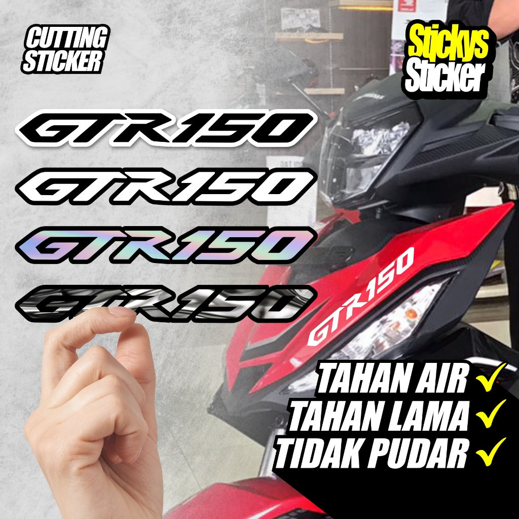 Sticker logo GTR150 cutting sticker SUPRA GTR 150 8 pilihan warna dan ukuran #1