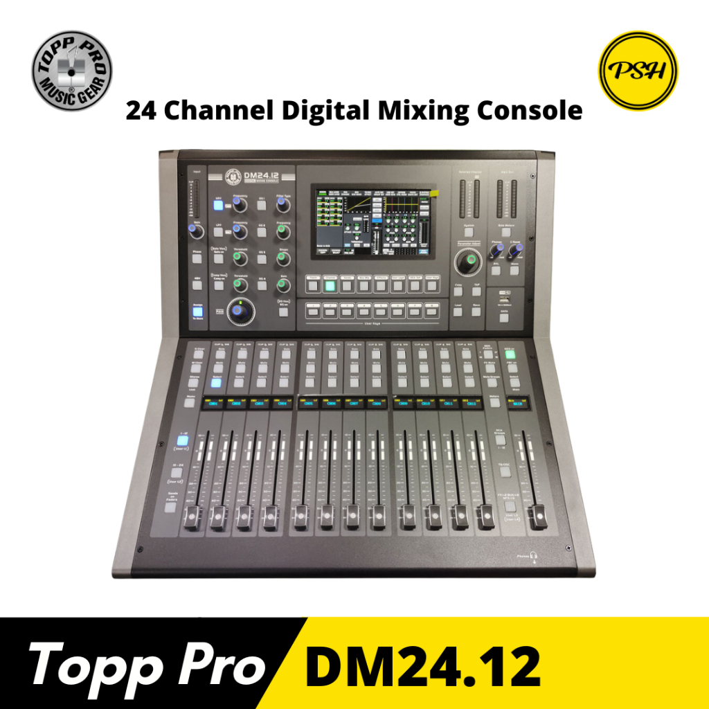 Topp Pro DM24.12 DM 24.12 Mixer Digital Mixing Console 24 Channel 8 Out Dante USB Interface