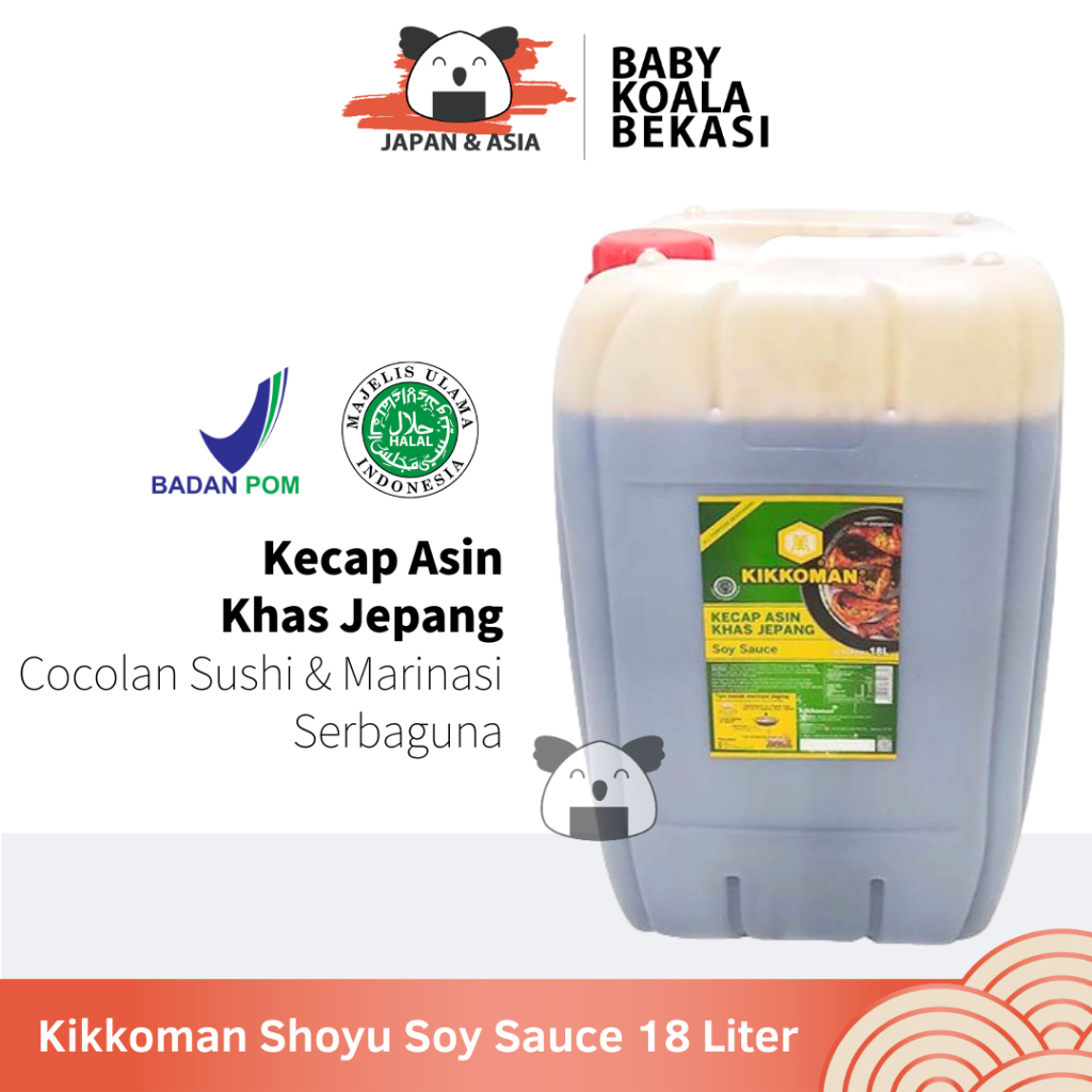 KIKKOMAN Shoyu Kecap Asin Jepang 18 Liter Halal. - Bekasi