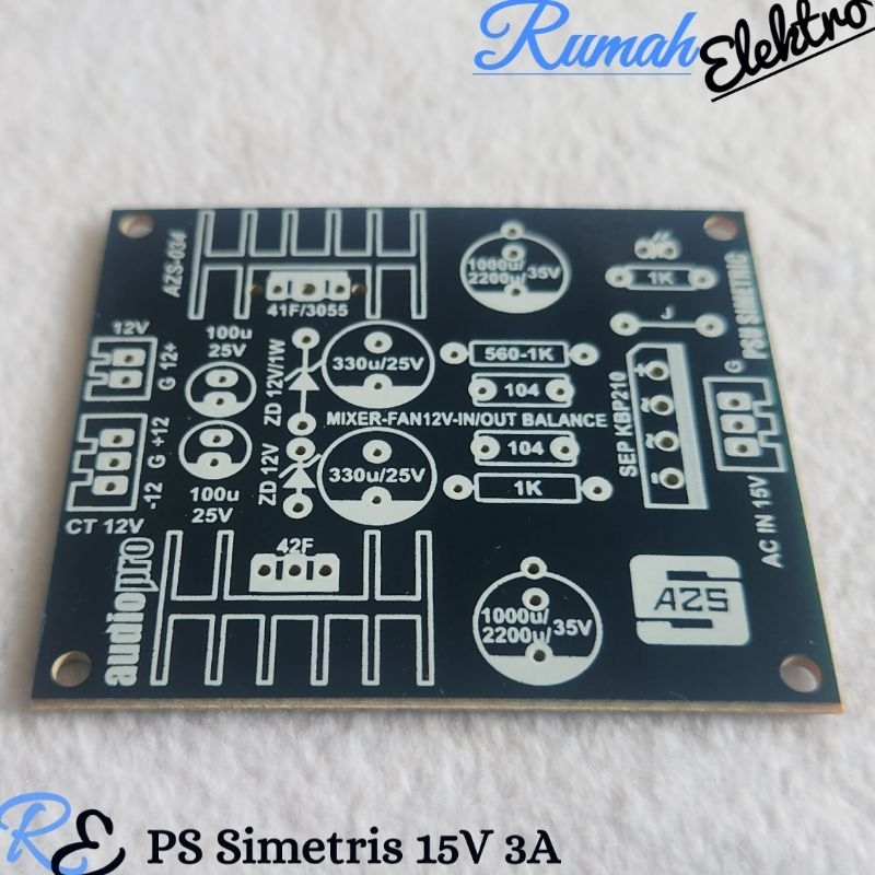 PCB Power Supply Simetris 15 Volt 2A Boss BS 003