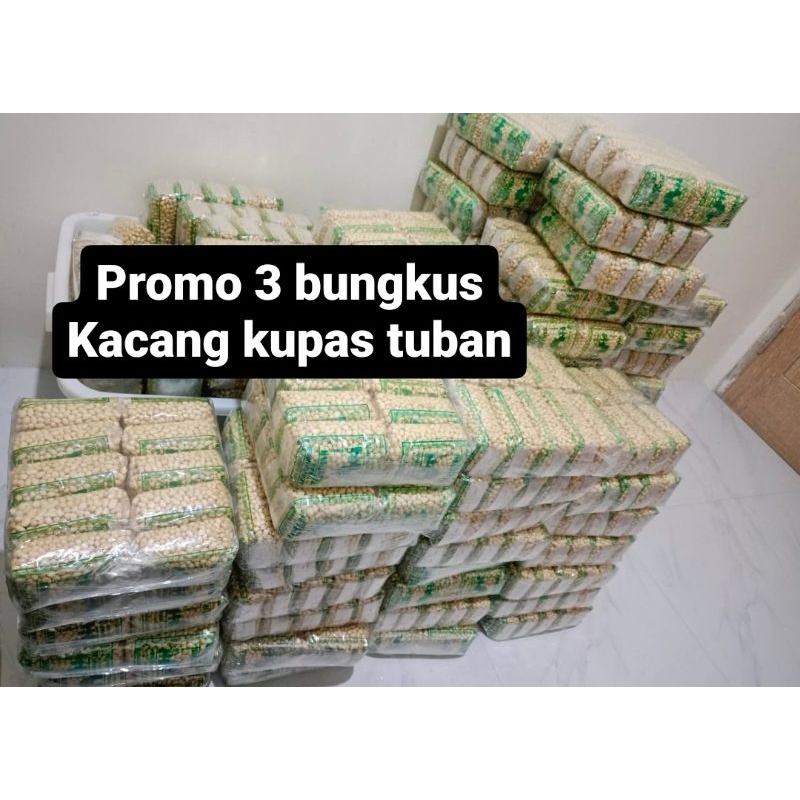 

promo 3 bungkus kacang kupas tuban 350 gram