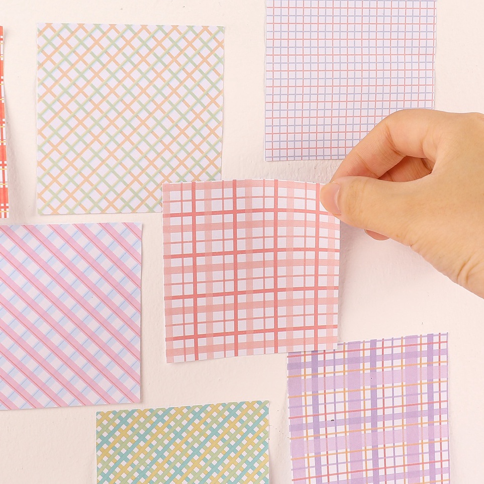 

KODE ZYDTR Sticky Notes Grid Memo Pad Aesthetic Jurnal Scrapbook Fancy 2 Lembar Penanda Buku By Mykochenina