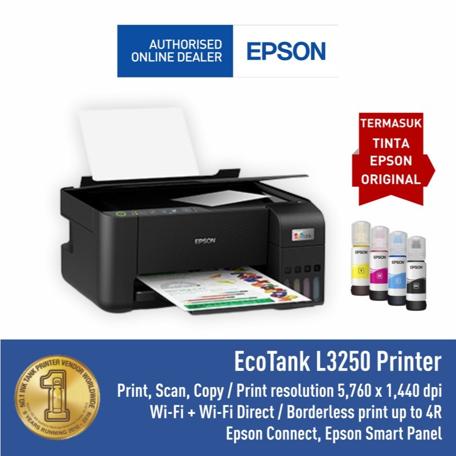 PRINTER EPSON L3250 L-3250 L 3250 PENGGANTI L3150 L-3150 Wifi Wireless - L3250 Epson Medan Official 