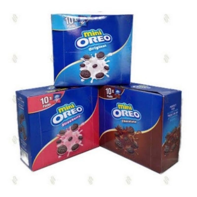 

Oreo Mini Biskuit Pouch 10x20.4g - Coklat , Vanilla