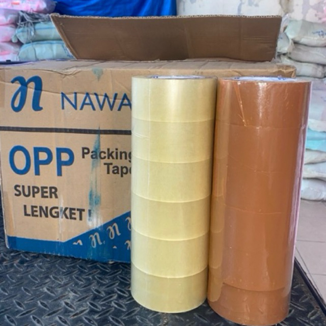 

Lakban bening dan coklat @1 gulung