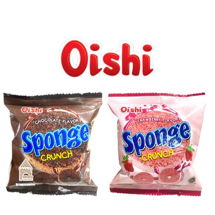 

OISHI SPONGE CRUNCH 22GR SPON COKLAT STROBERI CHOCOLATE STRAWBERRY 9GR MAKANAN RINGAN CEMILAN ANAK GROSIR WDMART