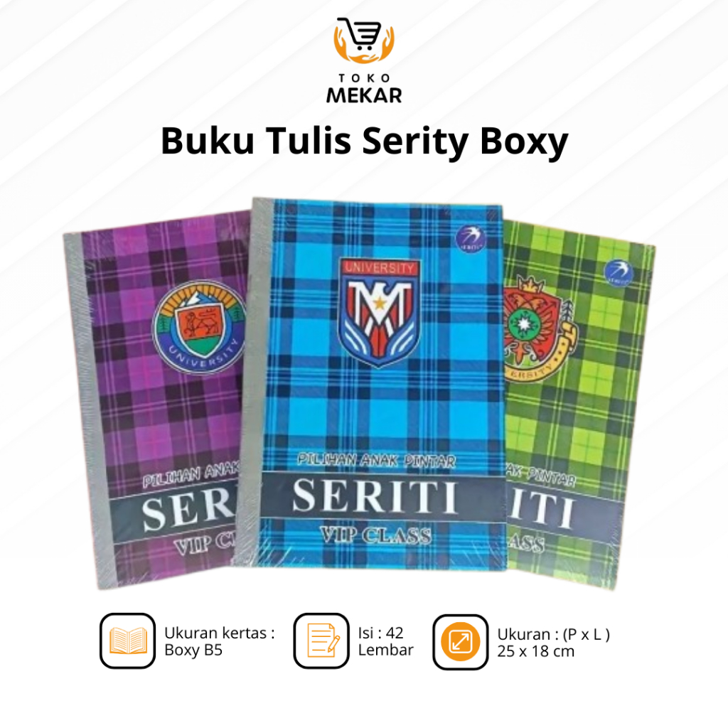 

Buku Tulis Seriti Boxy per Pcs x 42 Lembar Original Berkualitas