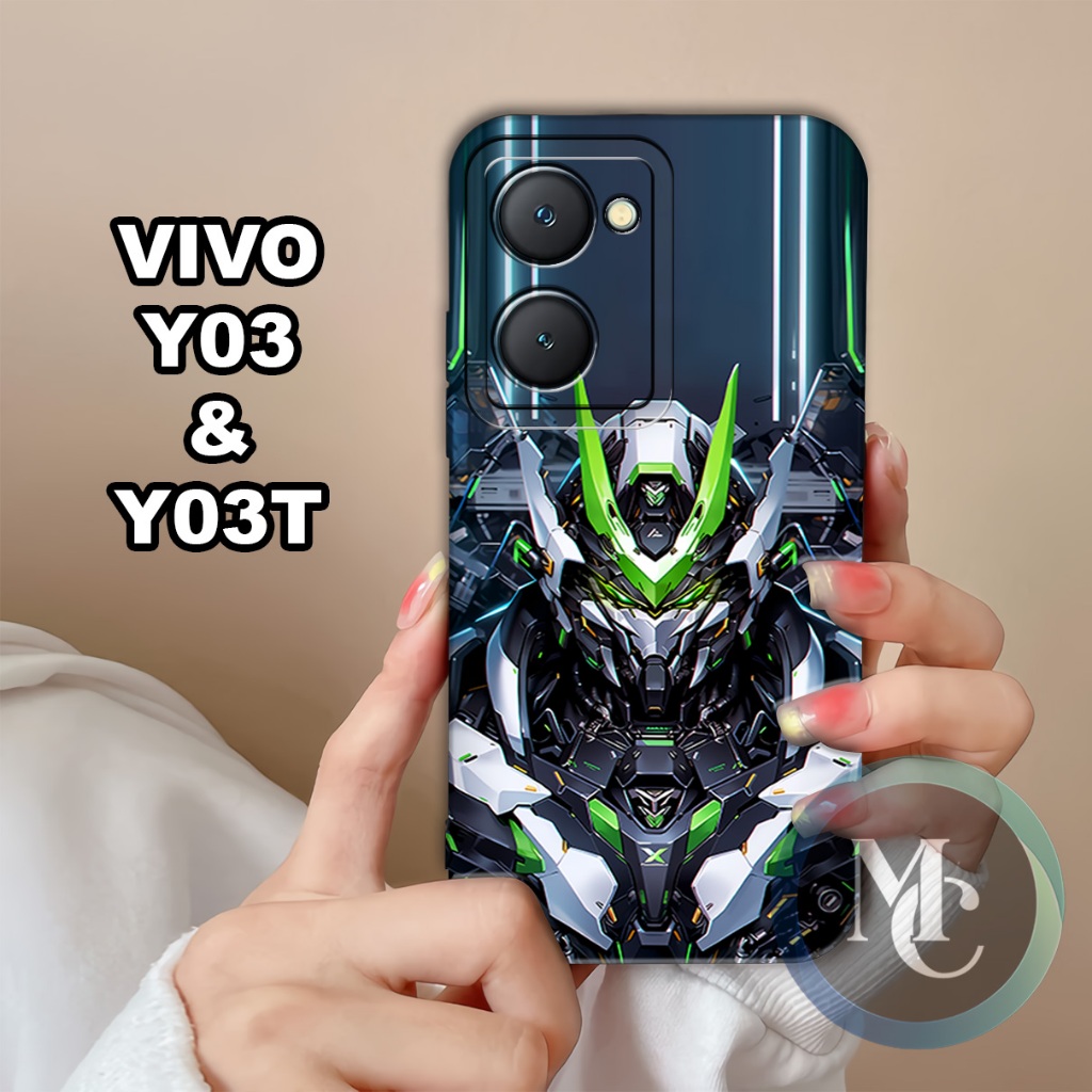 CC36/ Softcase karet lentur untuk Vivo Y03 dan Vivo Y03T/Motif gundam/case Vivo Y03/kesing Vivo Y03/