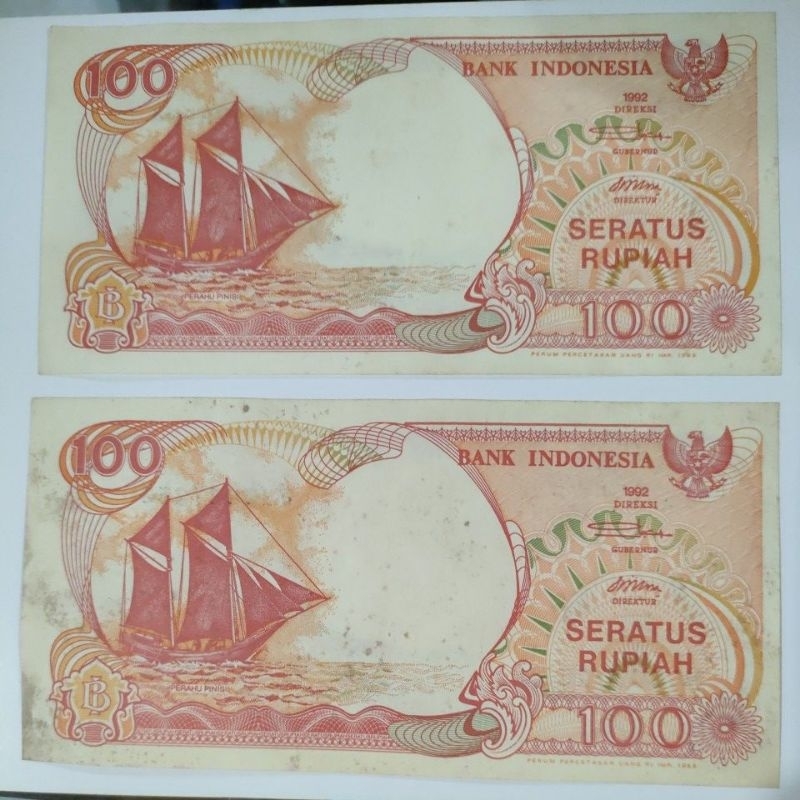 seratus Rupiah kapal tahun 1992