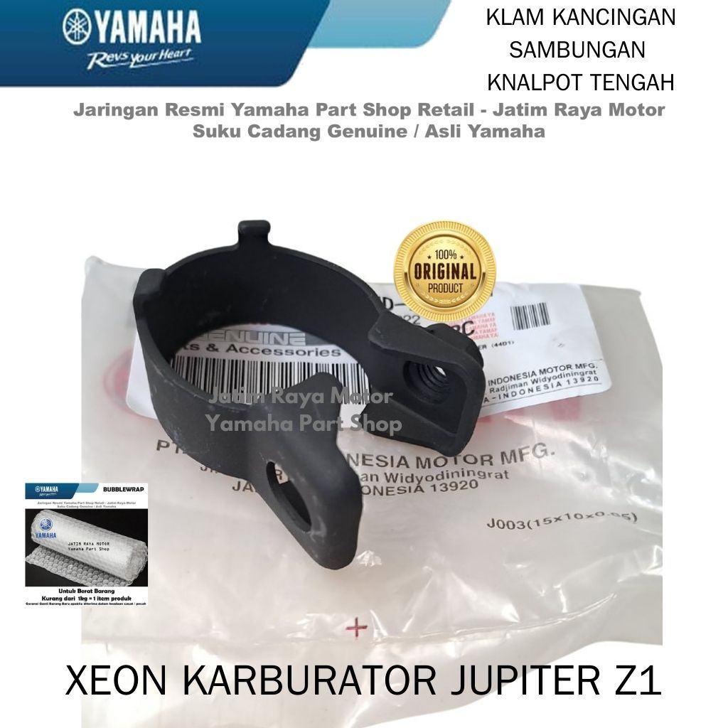 Klam Klem Kancingan Sambungan Tengah Knalpot Xeon Jupiter Z1 Asli Original Yamaha Surabaya