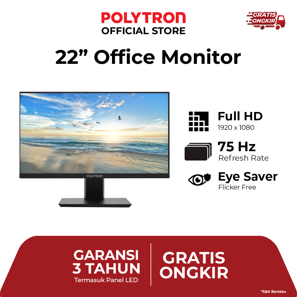 Polytron Monitor 22 inch Full HD - PMD 22VF9930