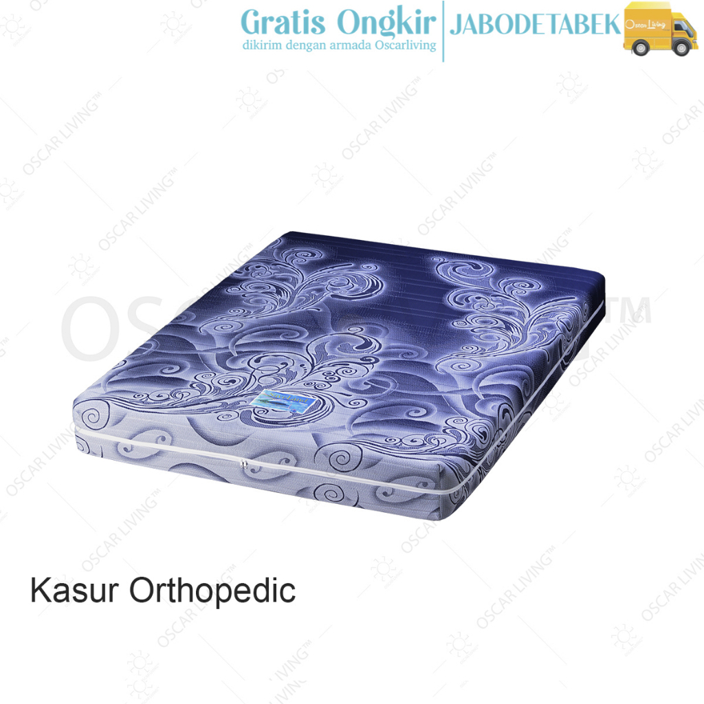 SaveLand Ultra Super Rebounded Kasur Busa Tebal 30 Cm Biru Cover Zipper [Mattress Only/ Khusus Jabod