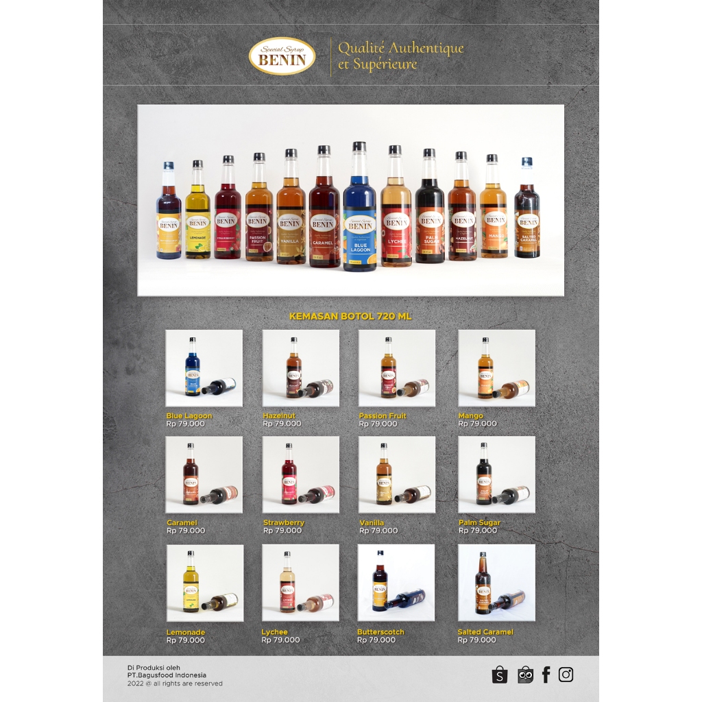 

Benin Syrup Minuman 720 ml - Varian Fruit