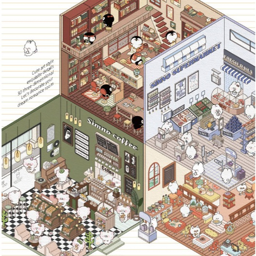 

3D SIMNO Decorative Korea Sticker