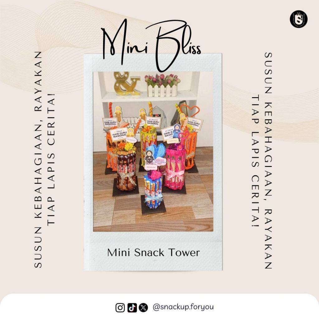 

Mini Bliss Sky or Ruby - Mini Snack Tower Murah | PRODUK TERTERA HANYA CONTOH DESAIN, BISA GANTI TEMA ULANG TAHUN/GRADUATION/ANNIVERSARY/DLL