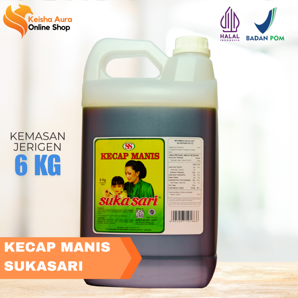 

KECAP SUKA SARI KEMASAN JERIGEN 6 Kg LEBIH HEMAT ISI 4,4 LITER
