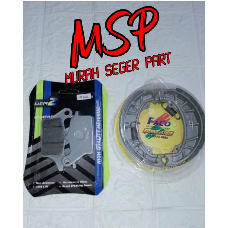 KAMPAS REM DEPAN BELAKANG HONDA BLADE REVO ABSOLUTE PAKET KAMPAS REM REVO ABSOLUTE BLADE
