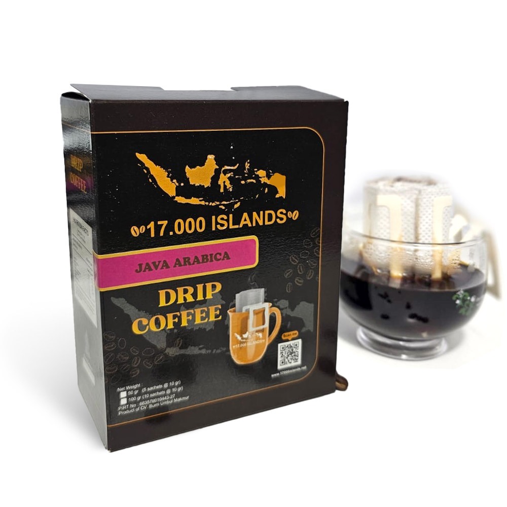 

17000 Islands Drip bag Coffee kopi drip Java Arabica - 10 Sachets