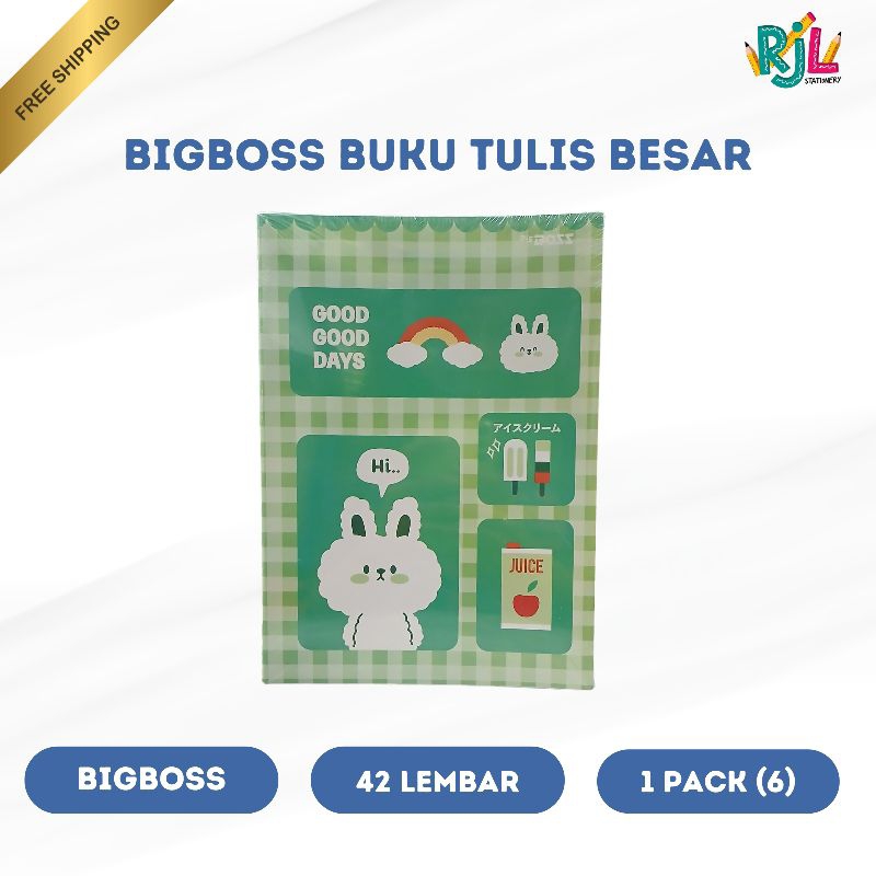 

Buku Tulis Besar Bigboss | 42 Lembar | 1 Pack (6 Pcs)