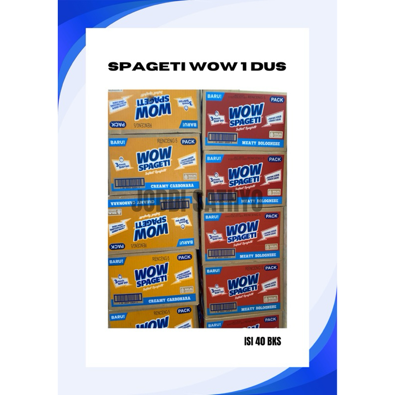 

WOW SPAGETI 1 DUS ISI 40 BKS