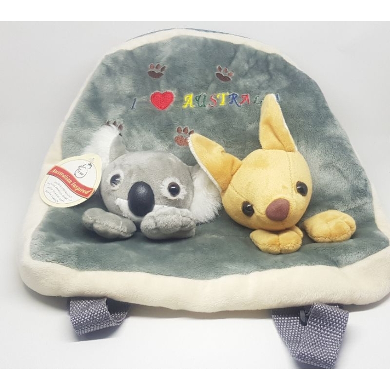 Tas Ransel Boneka kanguru / Tas Ransel Boneka kanguru bordir australia / unik dan lucu