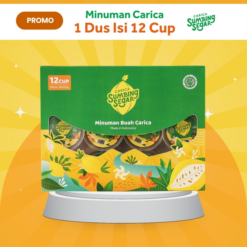 

Carica Sumbing Segar Minuman Carica Khas Dieng isi 12 Cup BPOM MD