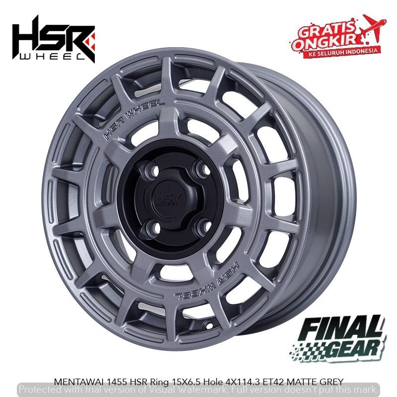 VELG HSR TERBARU R15 UNTUK AVANZA LIVINA XENIA VELOZ DLL TIPE HSR MENTAWAI R15 PCD 4X114