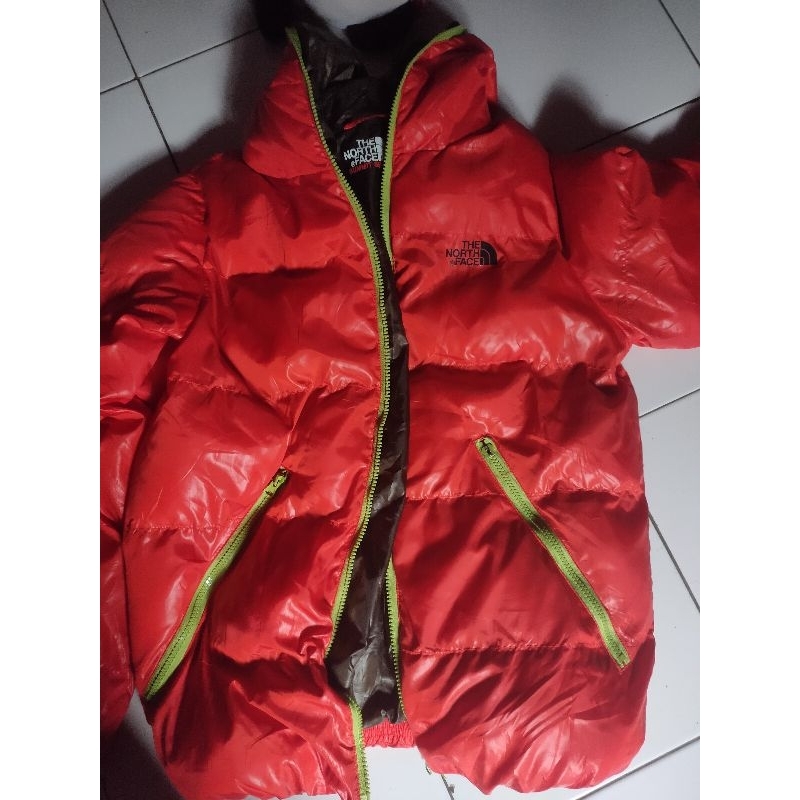 jaket puffer tnf minus sleting patah