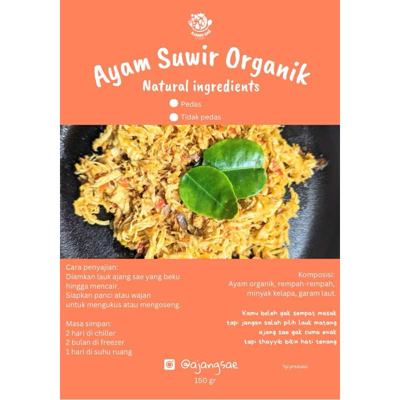 

AYAM SUWIR ORGANIK ORIGINAL