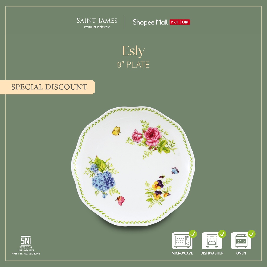 Saint James Esly 9 inch Plate Madonna - Piring Makan