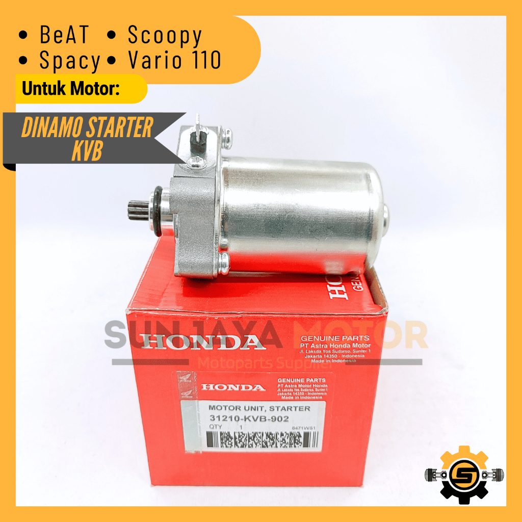 Motor Stater Kualitas Original Honda KVB Dinamo Starter Beat FI Spacy Scoopy FI Vario 110 Karbu Dyna
