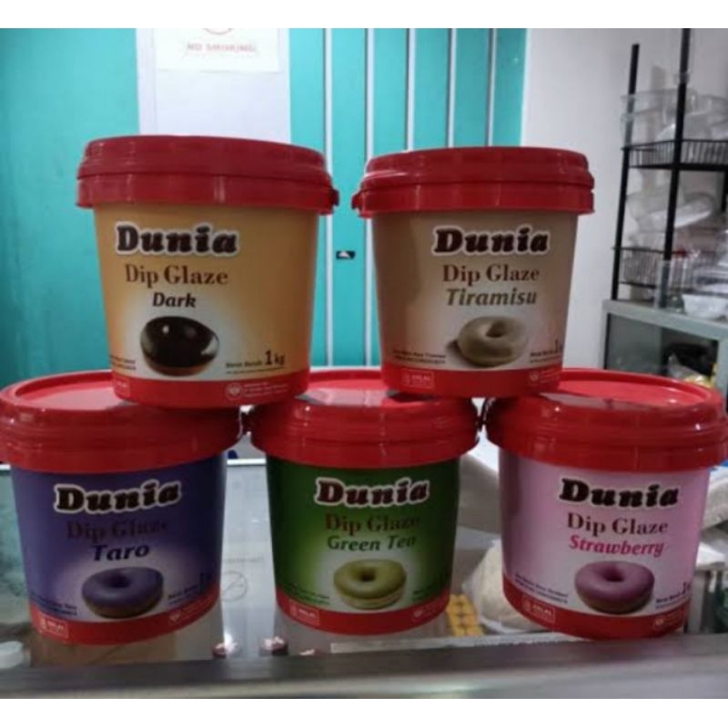 

Dunia dip glaze eko 1kg selai donat dan roti