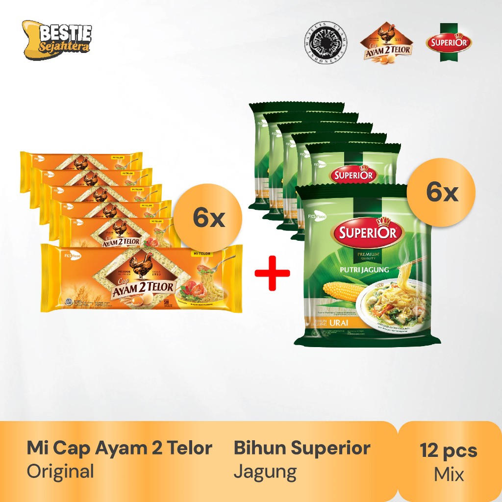 

Paket Bundling Mix - Mi Cap Ayam 2 Telor - Original - 6 pcs