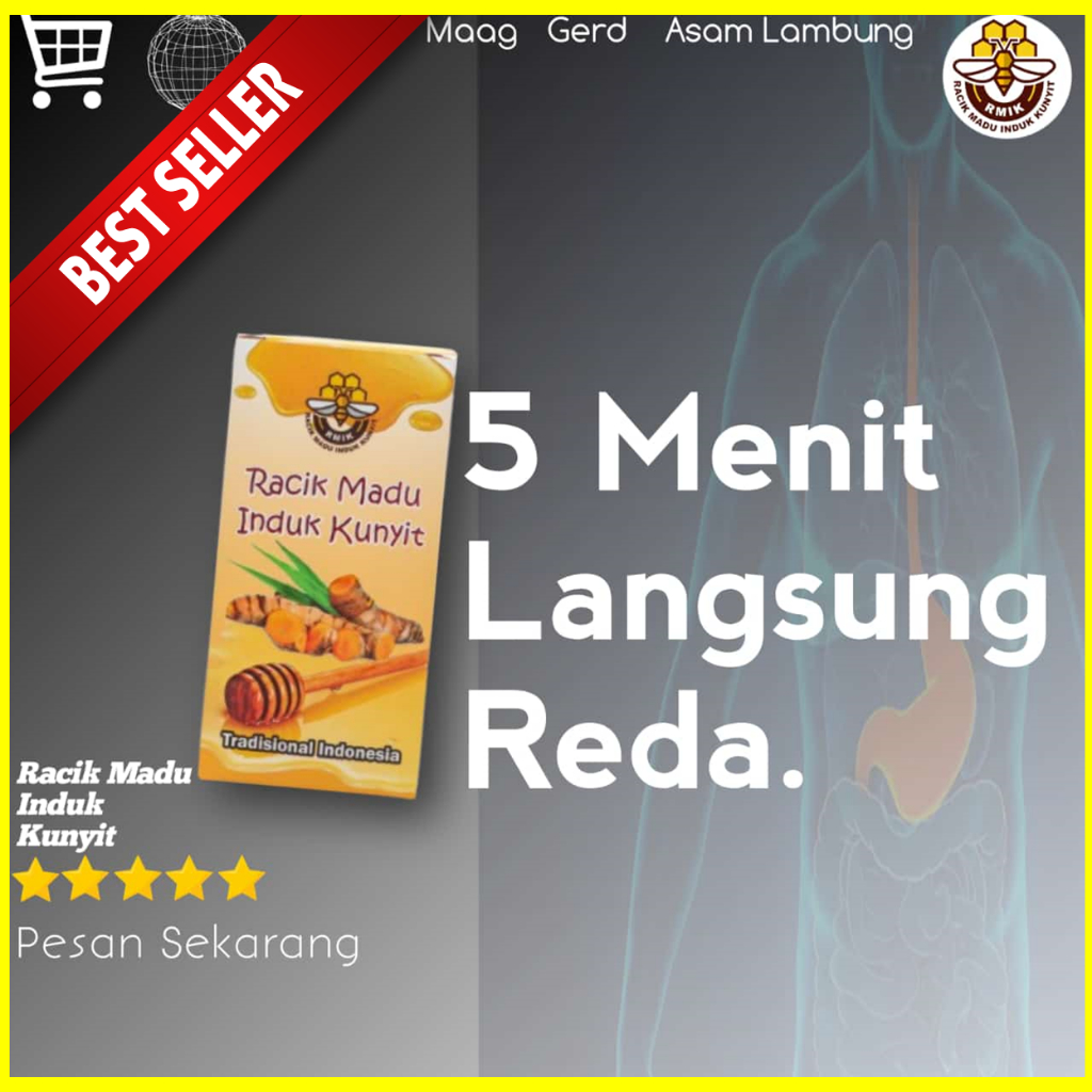 

RACIK MADU INDUK KUNYIT Atasi Asam Lambung Maag Gerd Gastritis Radang Lambung Dispepsia Tukak Peptik