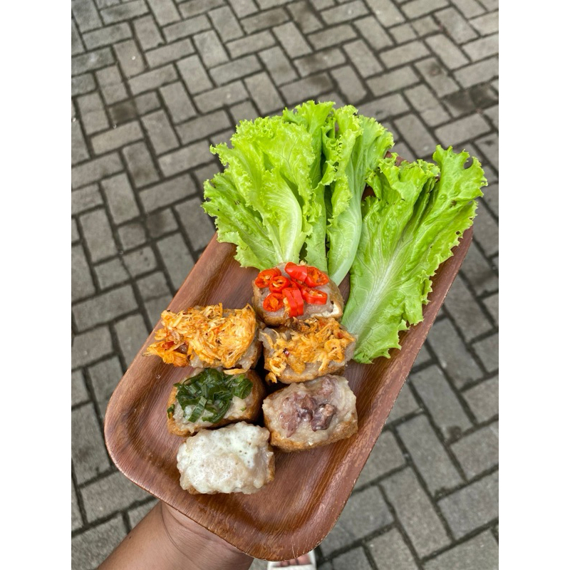 

tahu bakso mix topping isi 6pcs saos chili oil sambel kacang by cemilboogem