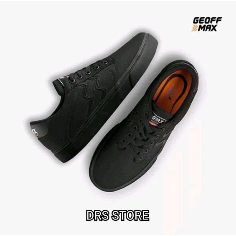 DRS STORE Geoff Max - Gavin All Black STZ | Sepatu Pria Wanita Sneakers Casual