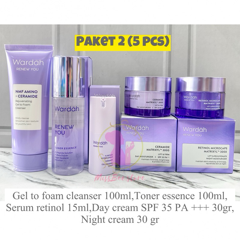 Paket WARDAH NEW Renew You Series| Paket Lengkap Anti Aging