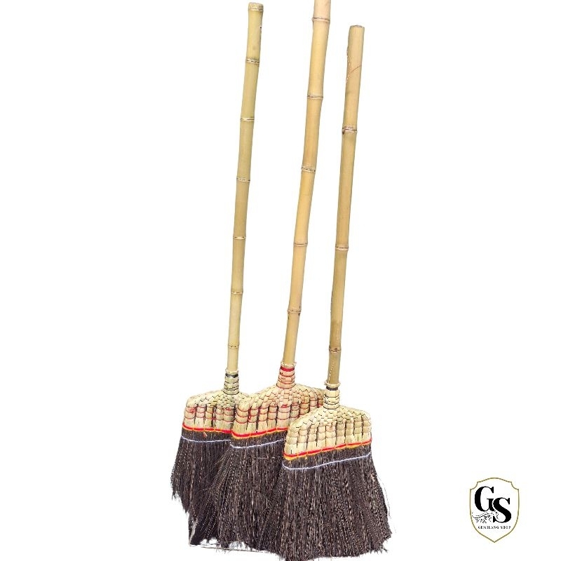 SAPU LANTAI IJUK | SAPU LANTAI IJUK HITAM | GAGANG BAMBU | SAPU TERMURAH