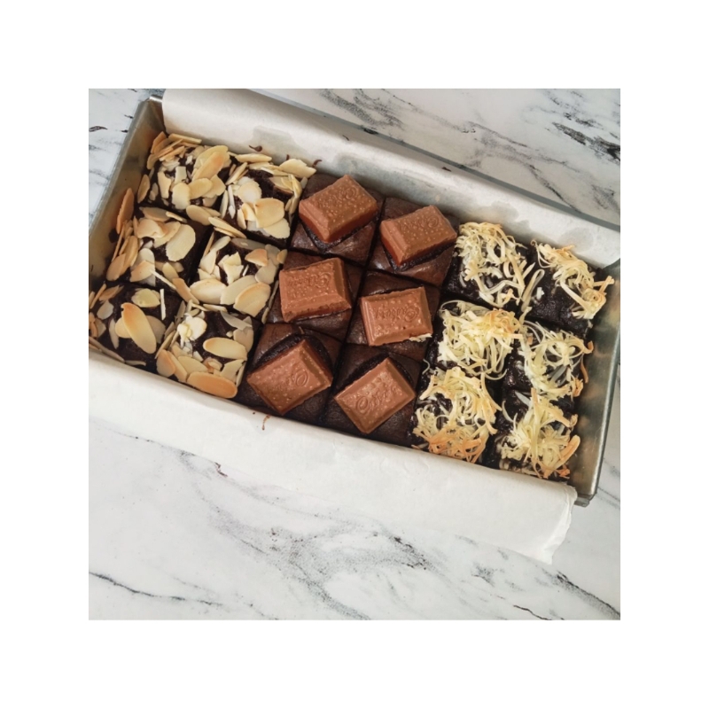 

Gluten Free Brownies Fudgy Dark Coklat, Gula Aren