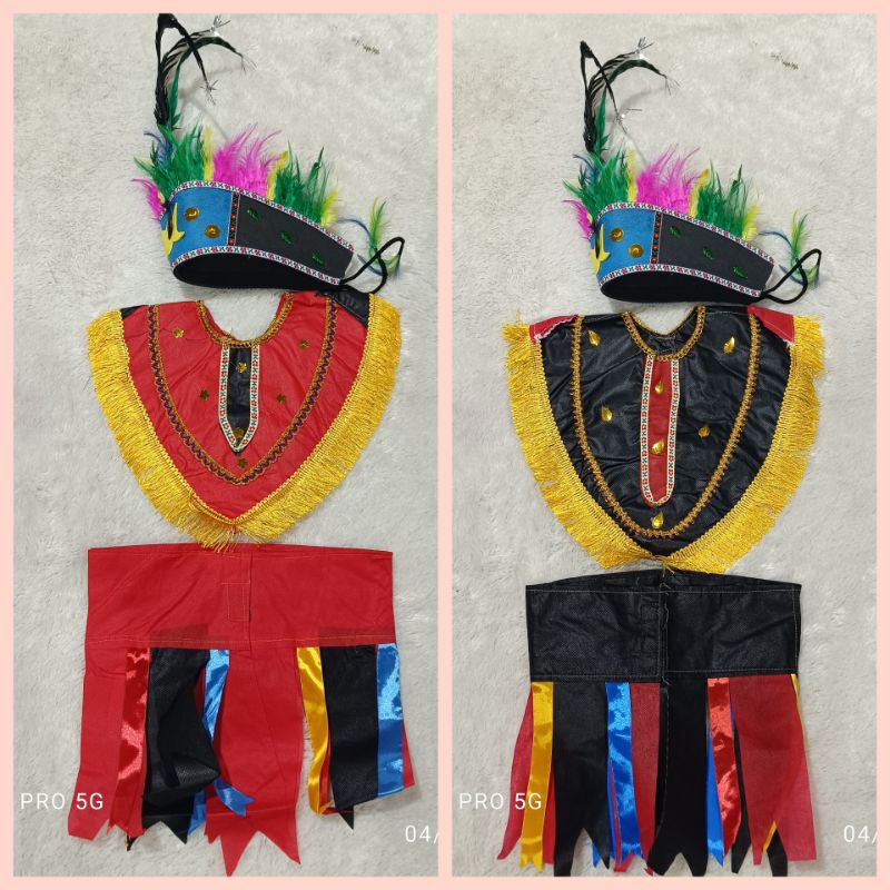 Kostum Kesenian Dayakan Topeng Ireng + Kuluk Topeng Ireng - 1 Set