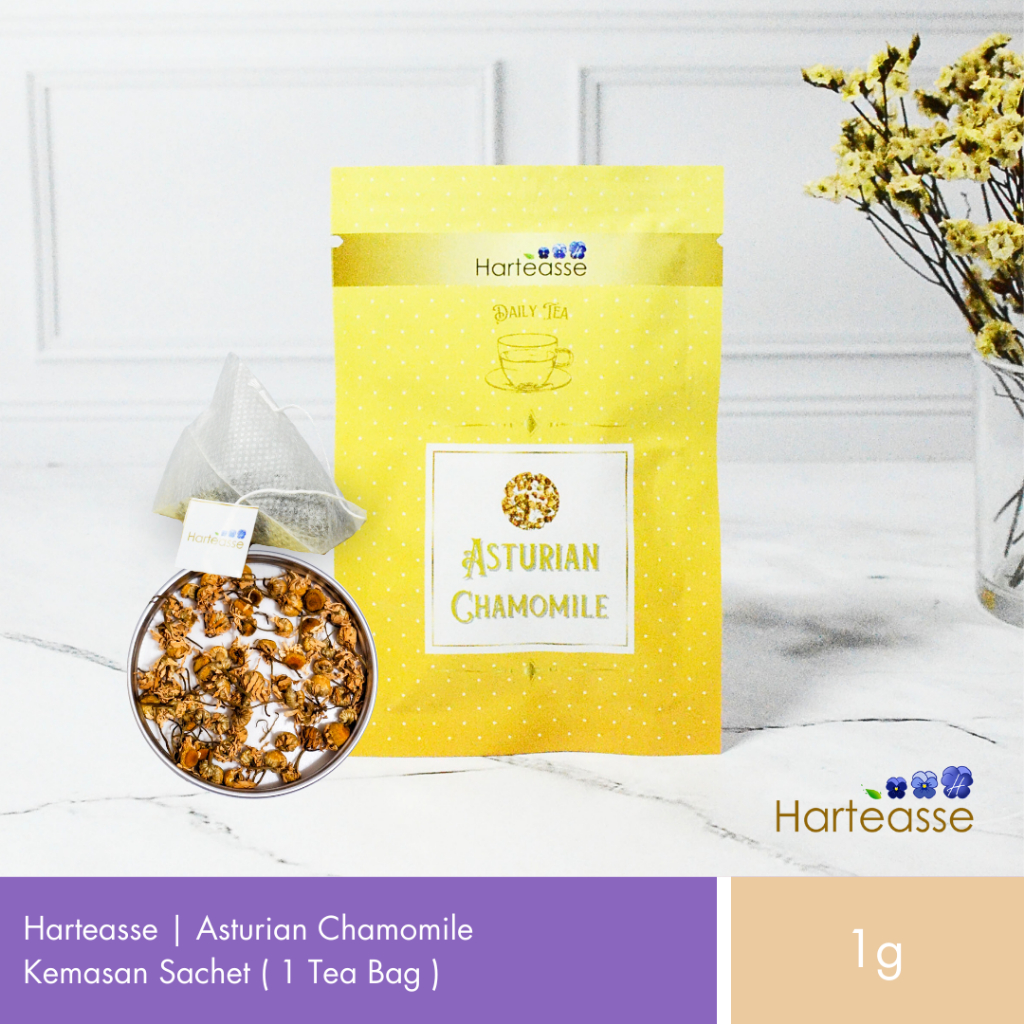 

Harteasse 'Daily Tea' Asturian Chamomile | Teh Bunga Chamomile | Kemasan Sachet | 1 Tea Bag (1 gr)