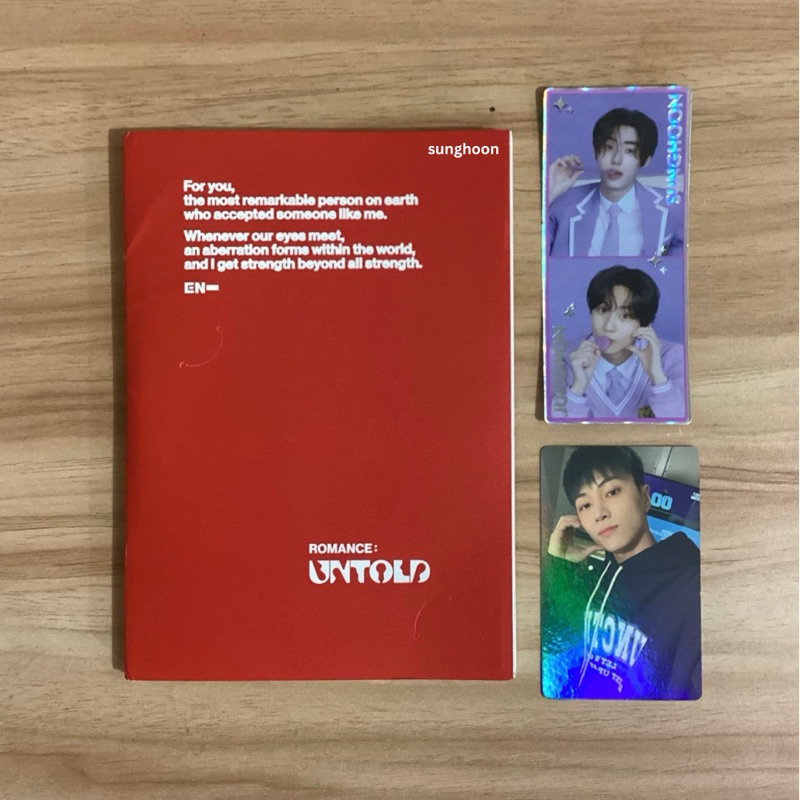 [READY] PC ALBUM ONLY SUNGHOON POB JAY WEVERSE ROMANCE UNTOLD HOLO MANIFESTO DAY 1 NABATI GOGUMA UNI
